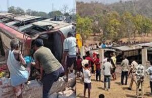 भीषण सड़क हादसा – यात्रियों से भरी बस पलटी, 6 की मौत, कई जख्मी