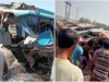 बलौदाबाजार – तेज रफ्तार बस अचानक रुकी, पीछे से आ रहे ट्रक ने मारी टक्कर,पांच की मौत, कई घायल