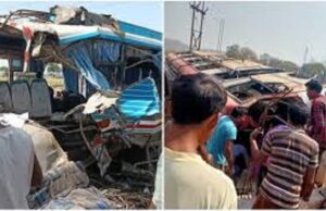 बलौदाबाजार – तेज रफ्तार बस अचानक रुकी, पीछे से आ रहे ट्रक ने मारी टक्कर,पांच की मौत, कई घायल