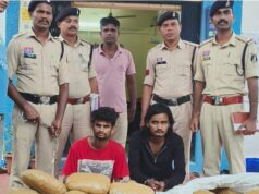 गरियाबंद पुलिस द्वारा 51 लाख रूपये के अवैध गांजा के साथ मध्य प्रदेश के दो तस्करों को धरदबोचा।