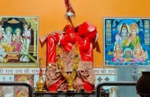 हनुमान मंदिर में चोरी – 15 लाख का चांदी के मुकुट और छत्र ले उड़ा चोर, चोरी के दौरान बजती रही घंटियां; VIDEO