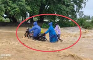 झमाझम बारिश से गरियाबंद जिला बना टापू रायपुर ओड़िशा मार्ग बंद
