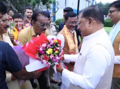 गुरु पूर्णिमा पर रायगढ़ पहुंचे CM विष्णुदेव साय, जिंदल एयरस्ट्रिप पर हुआ भव्य और आत्मीय स्वागत