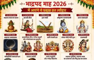 भाद्रपद 2026 – 29 अगस्त से शुरू होगा भादो, जन्माष्टमी से गणेश चतुर्थी तक पड़ेंगे ये बड़े व्रत-त्योहार
