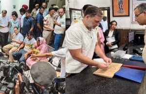 धरने पर बैठे राहुल गांधी की बात मान गई दिल्ली पुलिस, पैलेट गन कांड में अज्ञात के खिलाफ FIR
