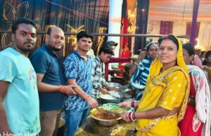 युवा मंच गणेश उत्सव मैनपुर द्वारा भव्य महाभंडारे का आयोजन हजारों श्रद्धालुओं ने पाया प्रसाद