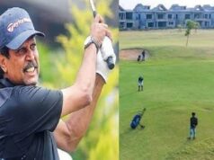 नवा रायपुर में आयोजित ‘डीपी वर्ल्ड नवा रायपुर ओपन 2026’ की ट्रॉफी का शुभारंभ