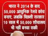 हमने 50,000 रेल कोच बनाए, कांग्रेस सरकार 50,000 शौचालय भी नहीं बना सकी – मोदी